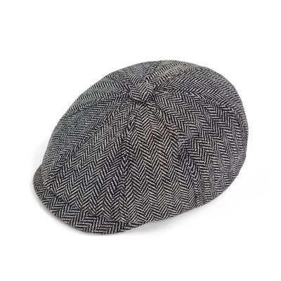 Sixpence / Flat cap - Gårda Digby Children's Newsboy Cap (svart/hvit)