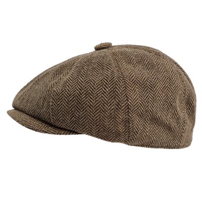 Sixpence / Flat cap - Gårda Digby Newsboy Cap (brun)