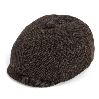Sixpence / Flat cap - Gårda Digby Newsboy Cap (mørk brun)