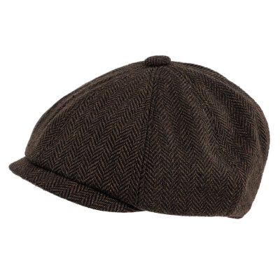 Sixpence / Flat cap - Gårda Digby Newsboy Cap (mørk brun)