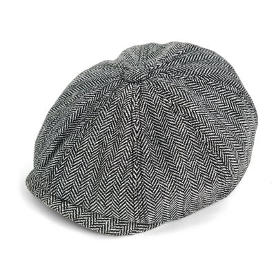 Sixpence / Flat cap - Gårda Digby Newsboy Cap (svart/hvit)