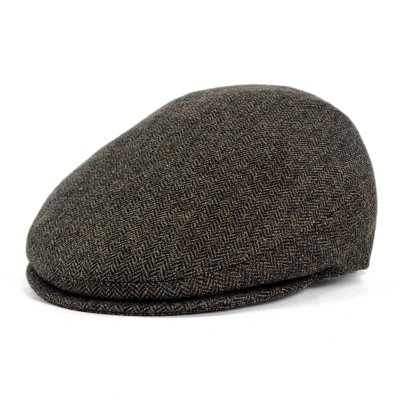 Sixpence / Flat cap - Gårda Premium Kirkby Wool Sixpence (svart/hvitt)