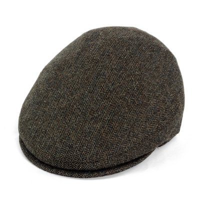 Sixpence / Flat cap - Gårda Premium Kirkby Wool Sixpence (svart/hvitt)