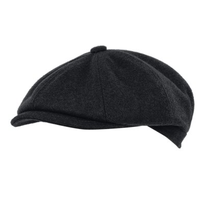 Sixpence / Flat cap - Gårda Premium Larkhall Wool Newsboy (svart)