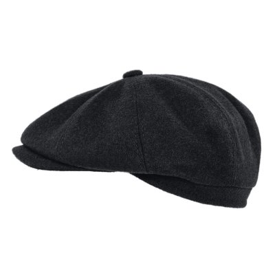 Sixpence / Flat cap - Gårda Premium Larkhall Wool Newsboy (svart)