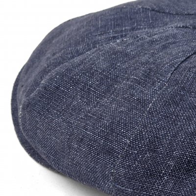 Gubbkeps / Flat cap - Gårda Vero Linen Newsboy Cap (blå)