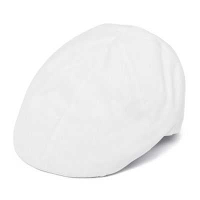 Sixpence / Flat cap - Gårda Vico Cotton Flat Cap (hvit)