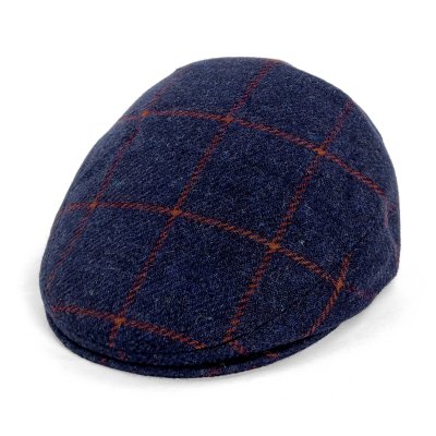 Sixpence / Flat cap - Gårda Premium Warrington Wool Sixpence (blå)