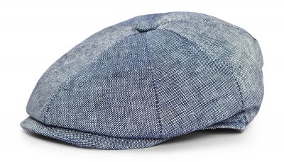Sixpence / Flat cap - Gårda Palizzi Marina Linen Newsboy Cap (blå)