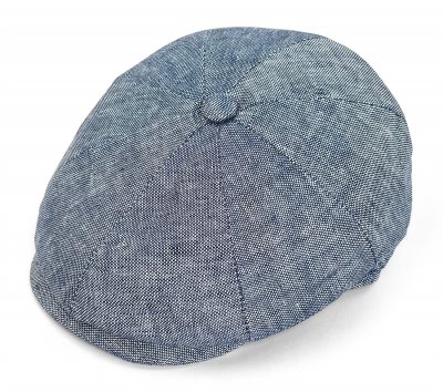 Sixpence / Flat cap - Gårda Palizzi Marina Linen Newsboy Cap (blå)