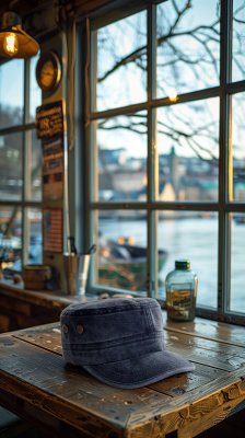 Sixpence / Flat cap - Gårda Viper Army Cap (blå)