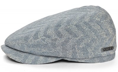 Sixpence / Flat cap - Stetson Driver Cap Cotton Herringbone (blå)