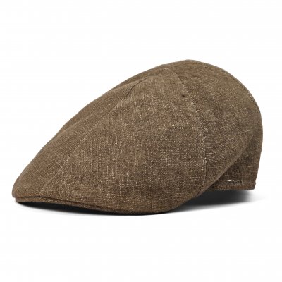 Sixpence / Flat cap - Gårda Tallone Linen Flat Cap (brun)