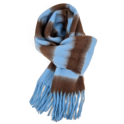 Skjerf - Gårda Dinibor Striped Scarf (blå/brun)