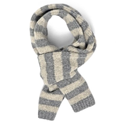 Skjerf - Gårda Grindelwald Striped Wool Mix Scarf (beige/grå)