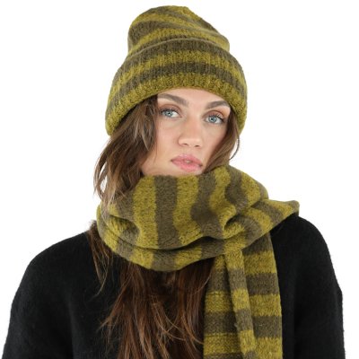 Skjerf - Gårda Grindelwald Striped Wool Mix Scarf (grønn)