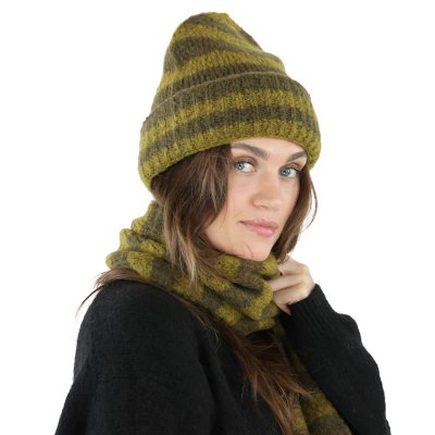 Skjerf - Gårda Grindelwald Striped Wool Mix Scarf (grønn)