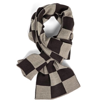 Skjerf - Gårda Kitzbühel Merino Wool Check Scarf (brun/beige)