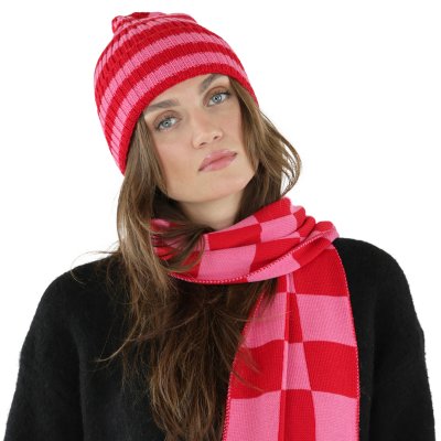 Skjerf - Gårda Kitzbühel Merino Wool Check Scarf (rød/rosa)