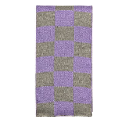 Skjerf - Gårda Kitzbühel Merino Wool Check Scarf (lilla/beige)