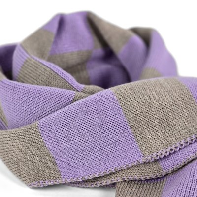 Skjerf - Gårda Kitzbühel Merino Wool Check Scarf (lilla/beige)