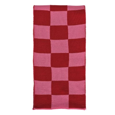 Skjerf - Gårda Kitzbühel Merino Wool Check Scarf (rød/rosa)
