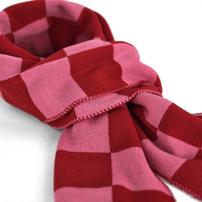 Skjerf - Gårda Kitzbühel Merino Wool Check Scarf (rød/rosa)