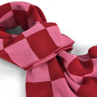 Skjerf - Gårda Kitzbühel Merino Wool Check Scarf (rød/rosa)