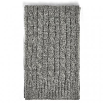 Skjerf - Gårda Sölden Cable Knit Wool Mix Scarf (grå)