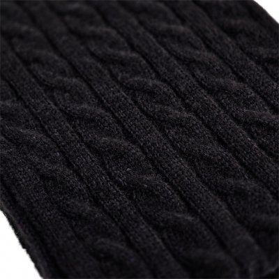 Skjerf - Gårda Sölden Cable Knit Wool Mix Scarf (svart)