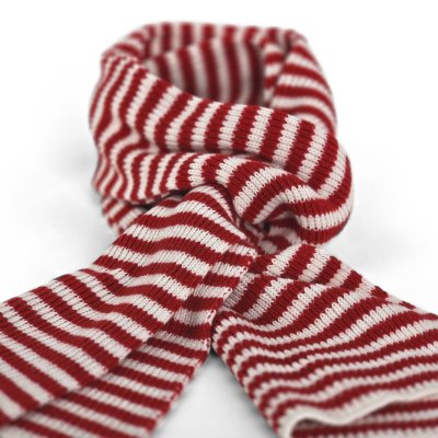 Skjerf - Gårda Engelberg Striped Wool Mix Scarf (rød/hvit)