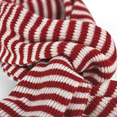 Skjerf - Gårda Engelberg Striped Wool Mix Scarf (rød/hvit)