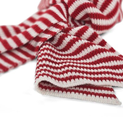 Skjerf - Gårda Engelberg Striped Wool Mix Scarf (rød/hvit)