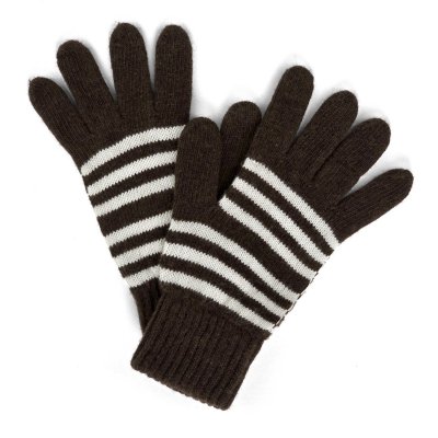 Hansker - Gårda Cavalese Knitted Wool Mix Gloves (brun/hvitt)