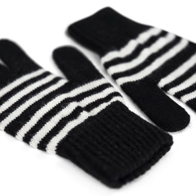 Hansker - Gårda Cavalese Knitted Wool Mix Gloves (svart/hvitt)