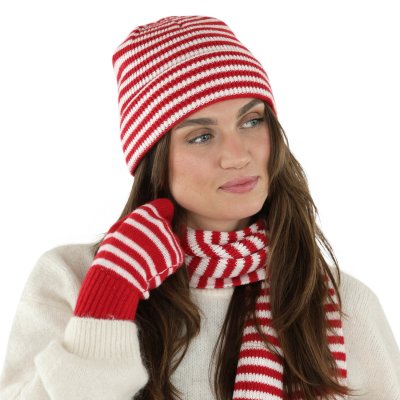 Hansker - Gårda Cavalese Knitted Wool Mix Gloves (rød/hvitt)