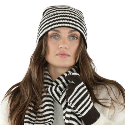 Hansker - Gårda Cavalese Knitted Wool Mix Gloves (brun/hvitt)