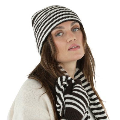 Hansker - Gårda Cavalese Knitted Wool Mix Gloves (brun/hvitt)