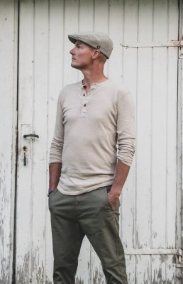 Sixpence / Flat cap - CTH Ericson Edward Pepita Ivy Cap (grønn/beige)