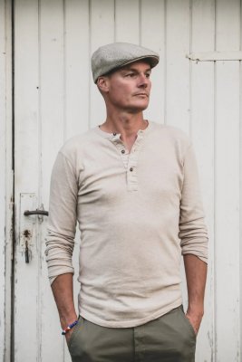 Sixpence / Flat cap - CTH Ericson Edward Pepita Ivy Cap (grønn/beige)