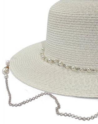 Stråhatt - Gårda Amidala (hvit)