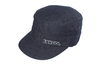 Sixpence / Flat cap - Kangol Denim Army Cap (mørke blå)