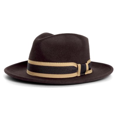 Hatter - Gårda Belluno Crushable Wool felt Fedora (brun)