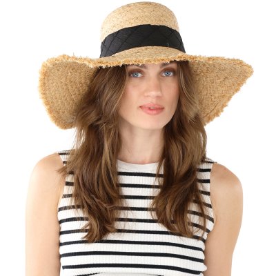 Stråhatt - Gårda Biarritz Sun Hat (naturlig/svart)