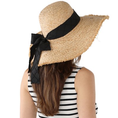 Stråhatt - Gårda Biarritz Sun Hat (naturlig/svart)