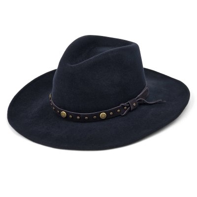 Hatter - Gårda Bowmont Crushable Wool felt Western hat (blå)