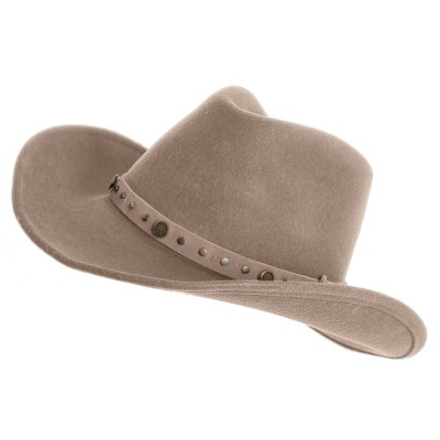 Hatter - Gårda Bowmont Crushable Wool felt Western hat (greige)