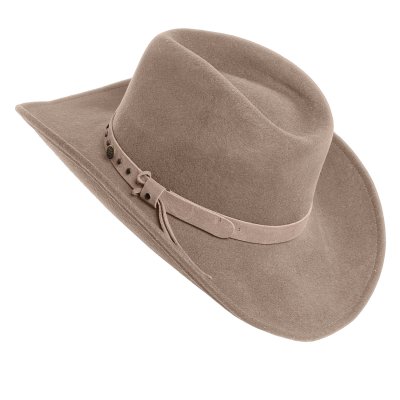 Hatter - Gårda Bowmont Crushable Wool felt Western hat (greige)