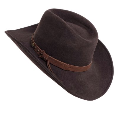 Hatter - Gårda Bowmont Crushable Wool felt Western hat (brun)