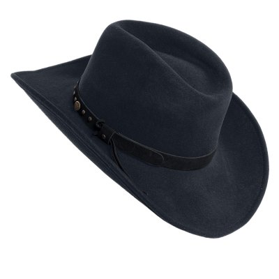 Hatter - Gårda Bowmont Crushable Wool felt Western hat (svart)